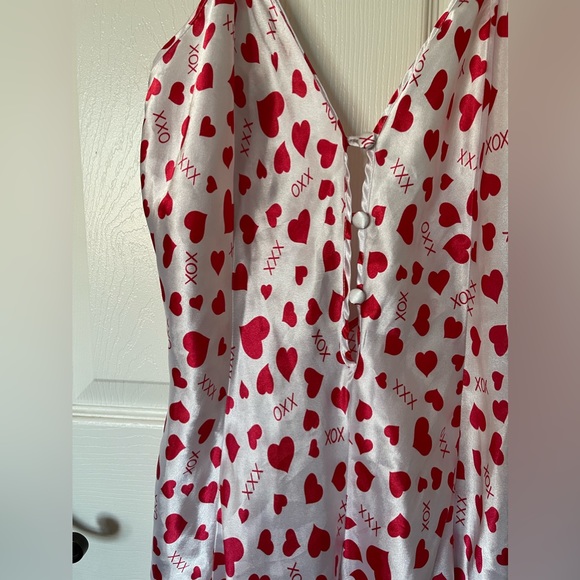 LA Intimates Vintage Y2K red hearts fairy slip dress - Picture 2 of 4